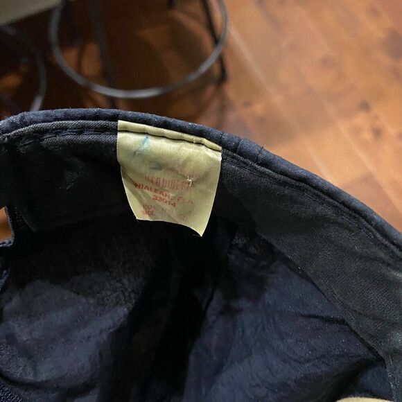 Las Vegas Vintage 80s Nylon Embroidered Cap Hat Black Gold Men's One Size - Picture 6 of 6